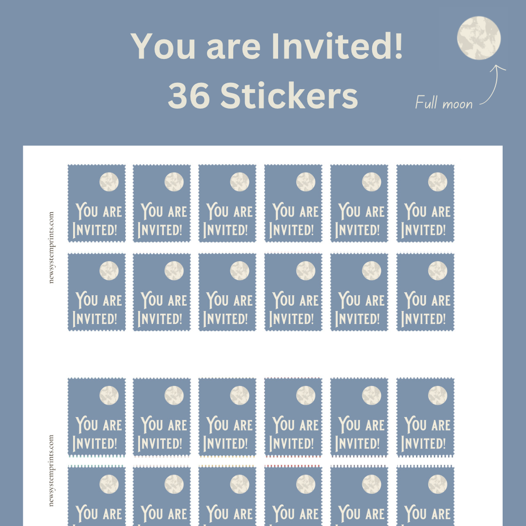 36 You Are Invited - Memorial Stickers