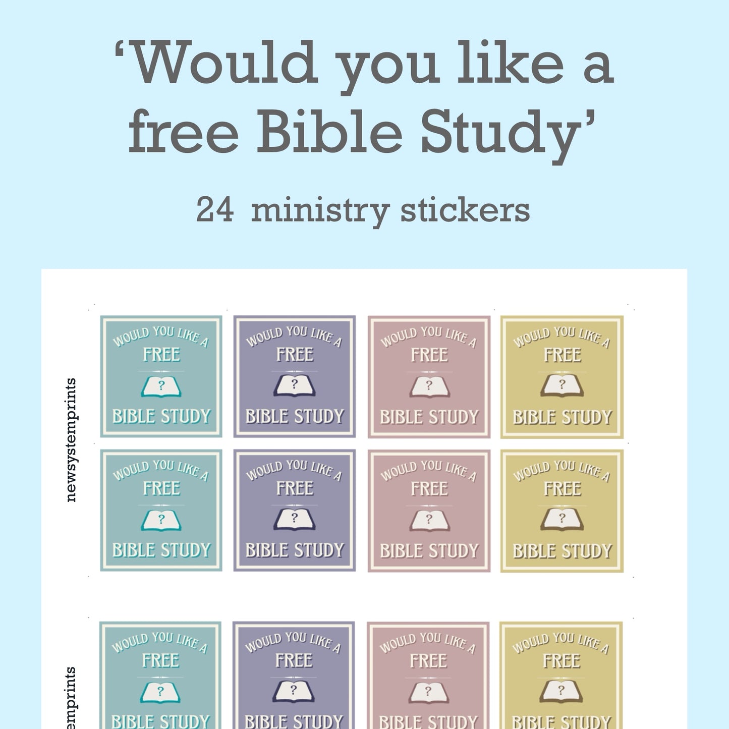 Would you like a Bible study sticker