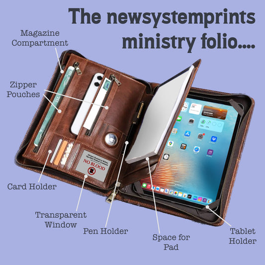 NewSystemPrints Leather Ministry Folio