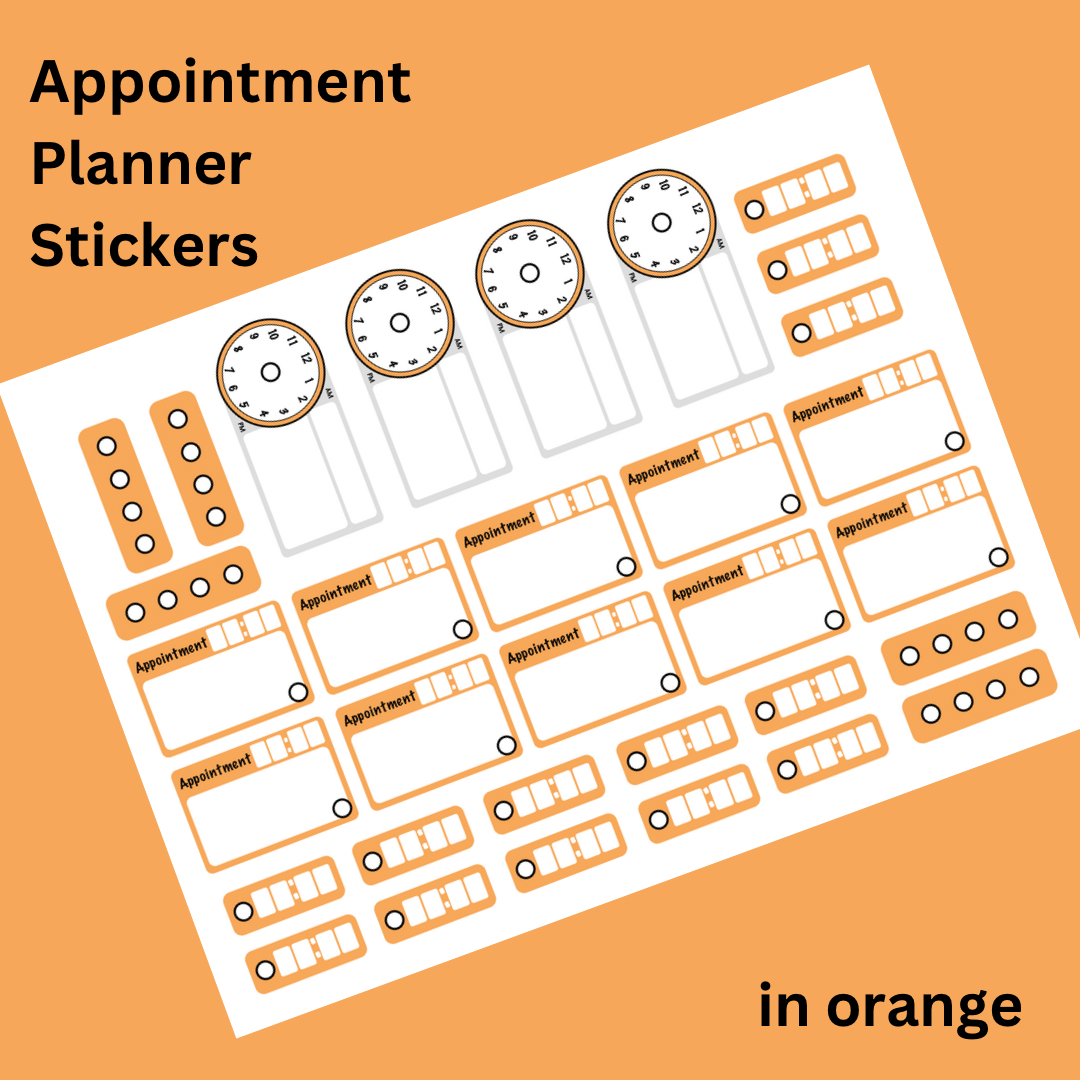 Appointment Stickers - Orange