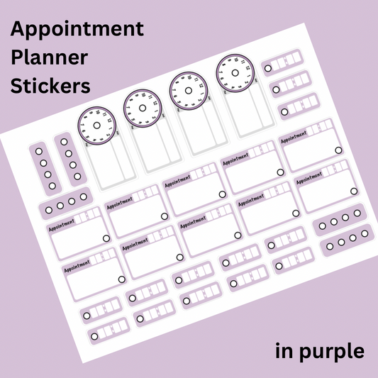 Appointment Stickers - Purple