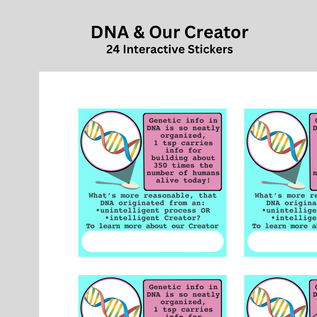 DNA & Our Creator - 24 Interactive Stickers