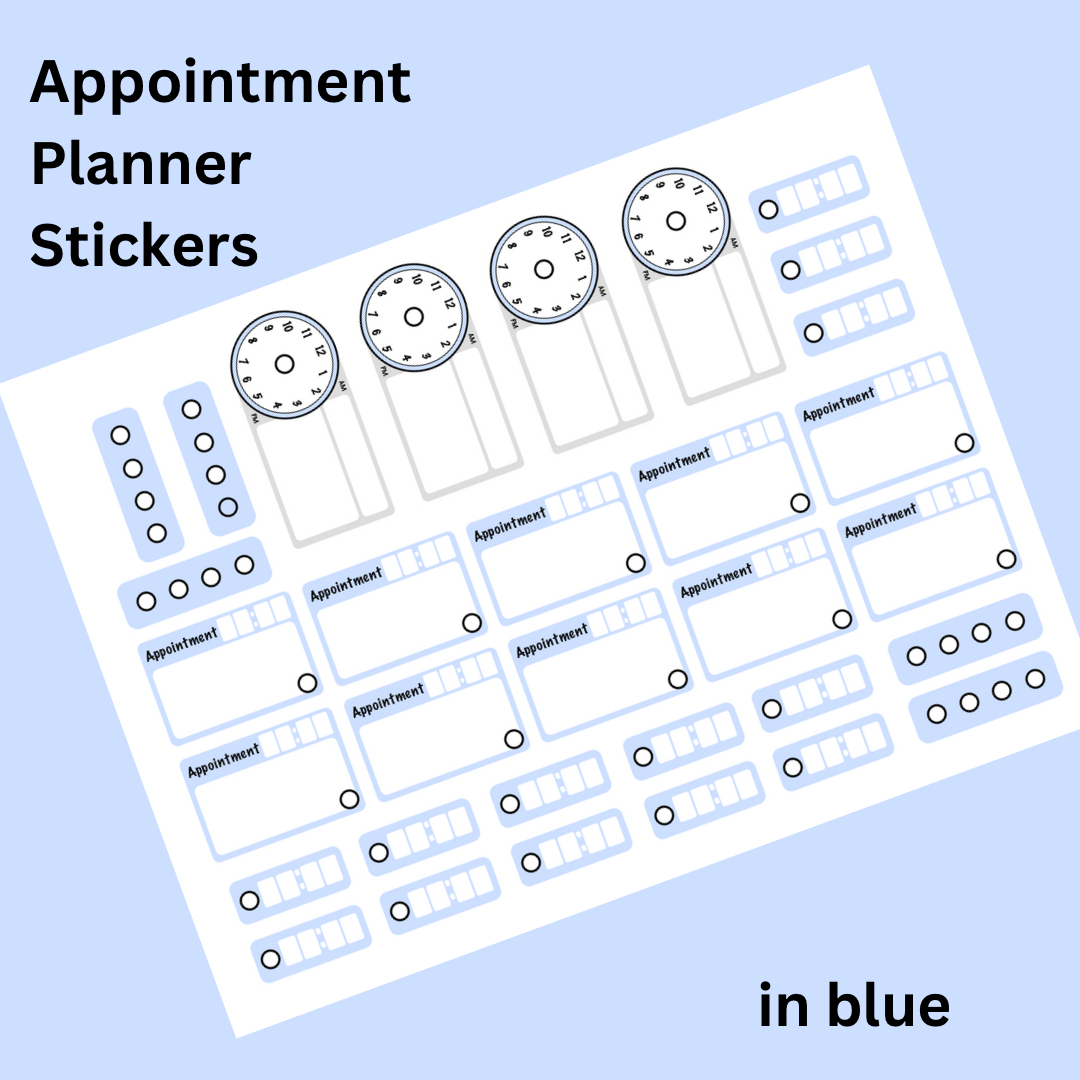 Appointment Stickers - Blue