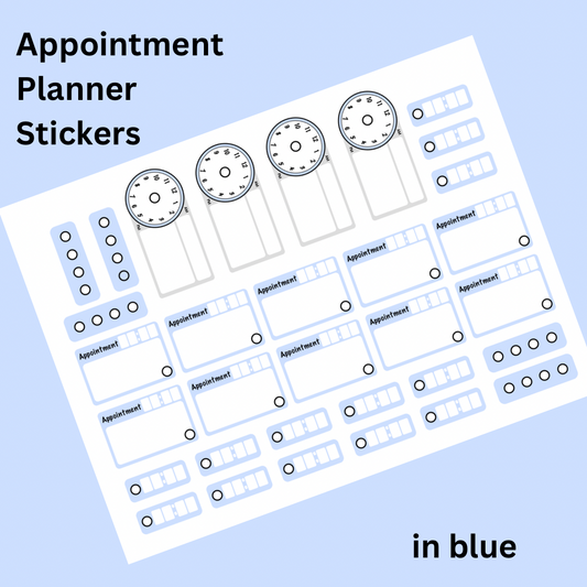 Appointment Stickers - Blue