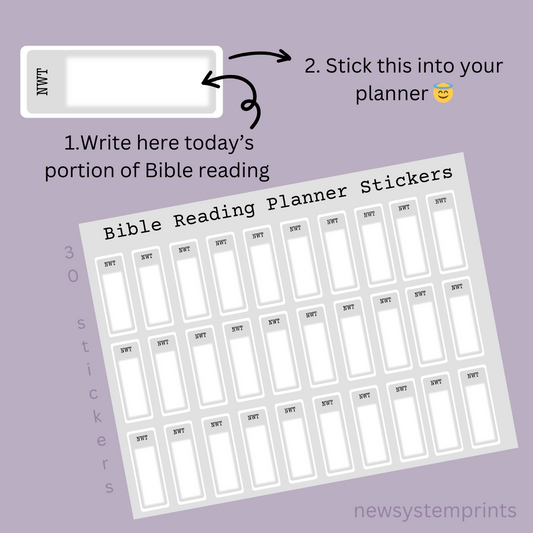 NWT Bible Reading Journal Stickers