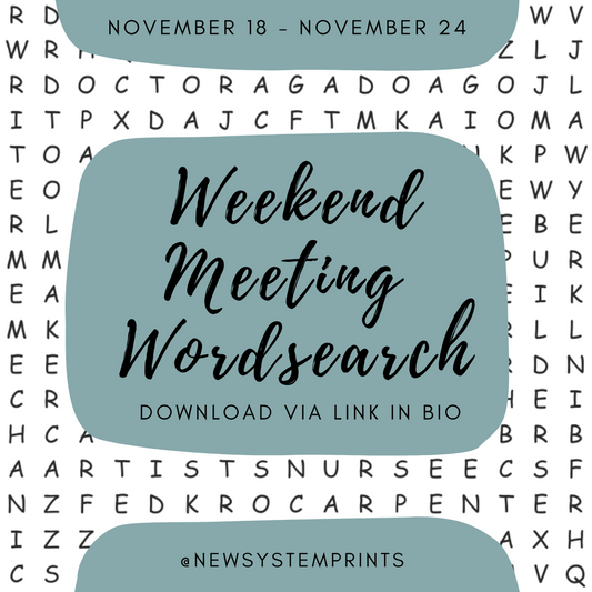 Weekend Wordsearch (November 18 - November 24)