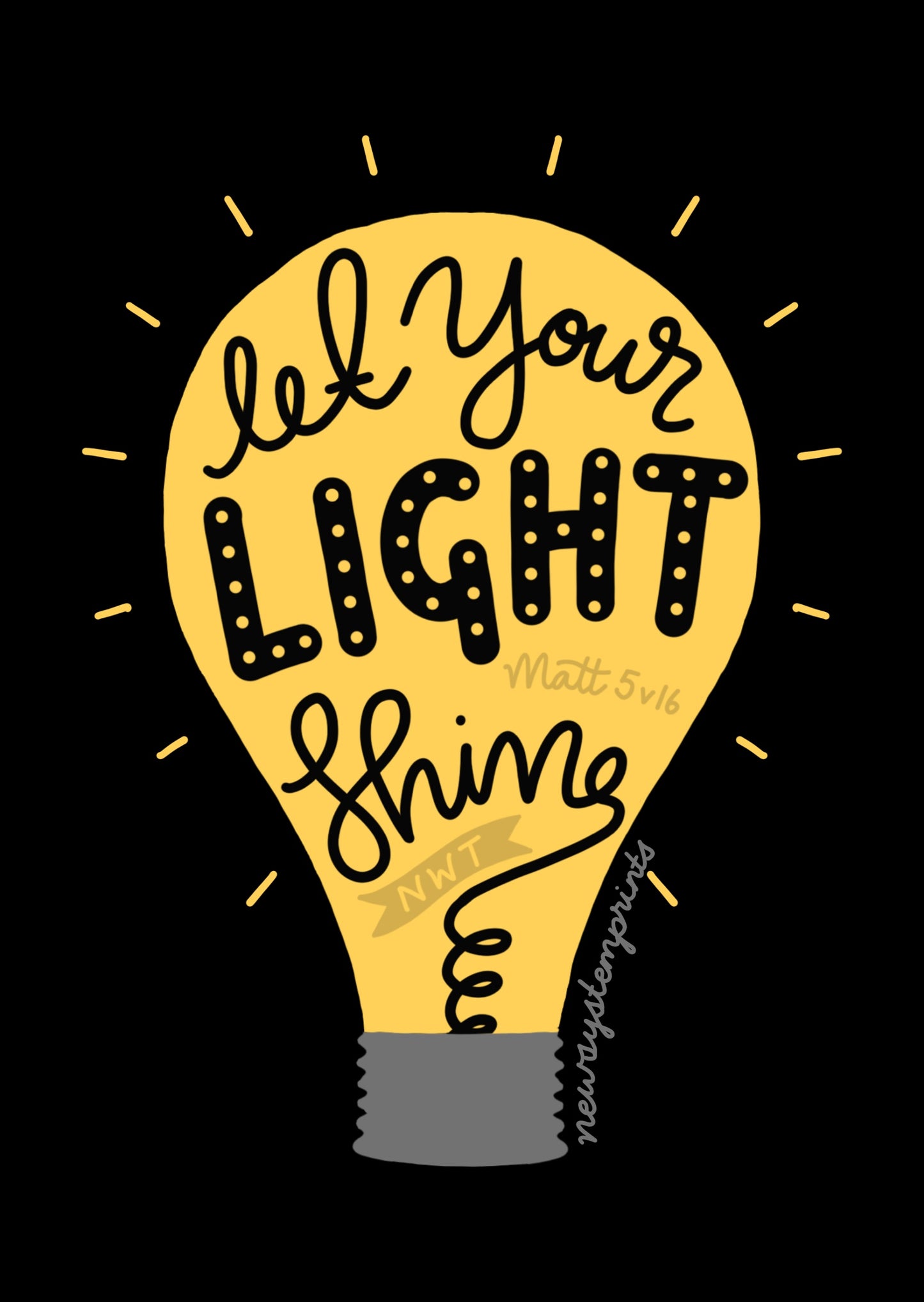 Let Your Light Shine Sticker