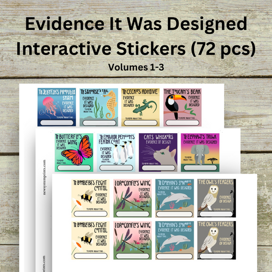 Evidence It Was Designed (Volume 1, 2 & 3) 72 Interactive Stickers