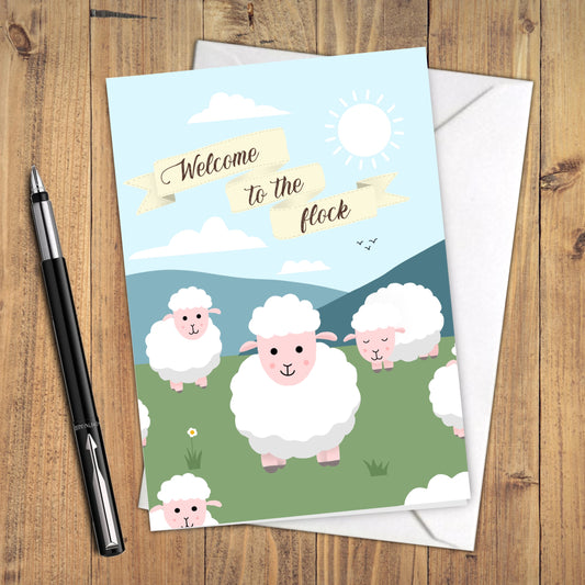 Welcome to the Flock Greeting Card