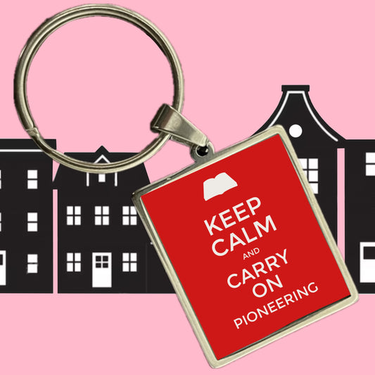 Keep Calm Pioneering Keyring