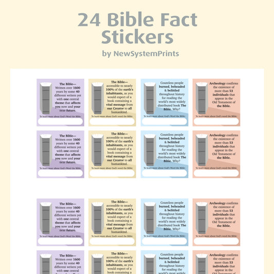 24 Bible Fact Stickers