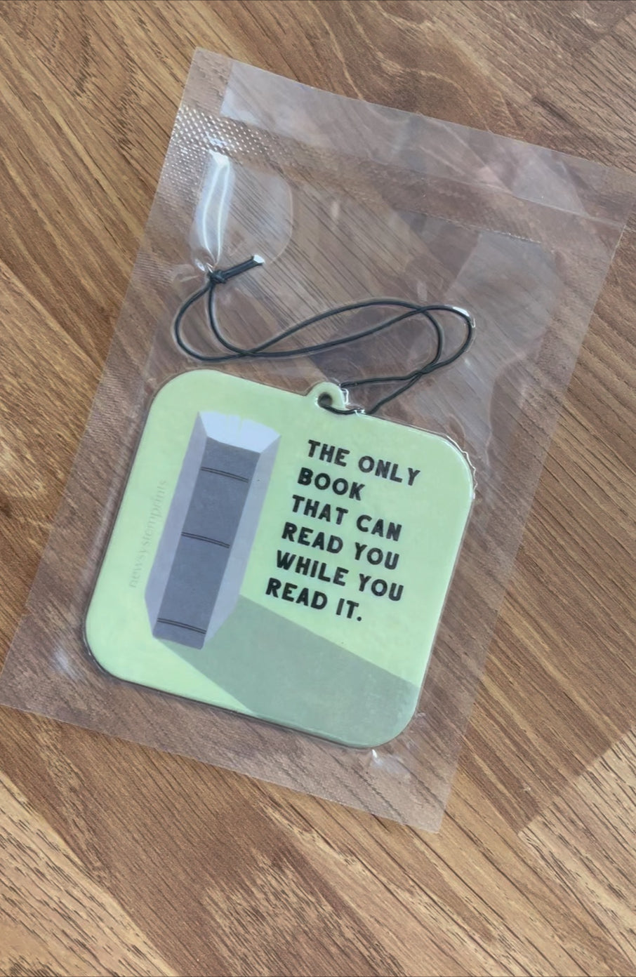 The Only Book that Reads You While You Read It Air Freshener