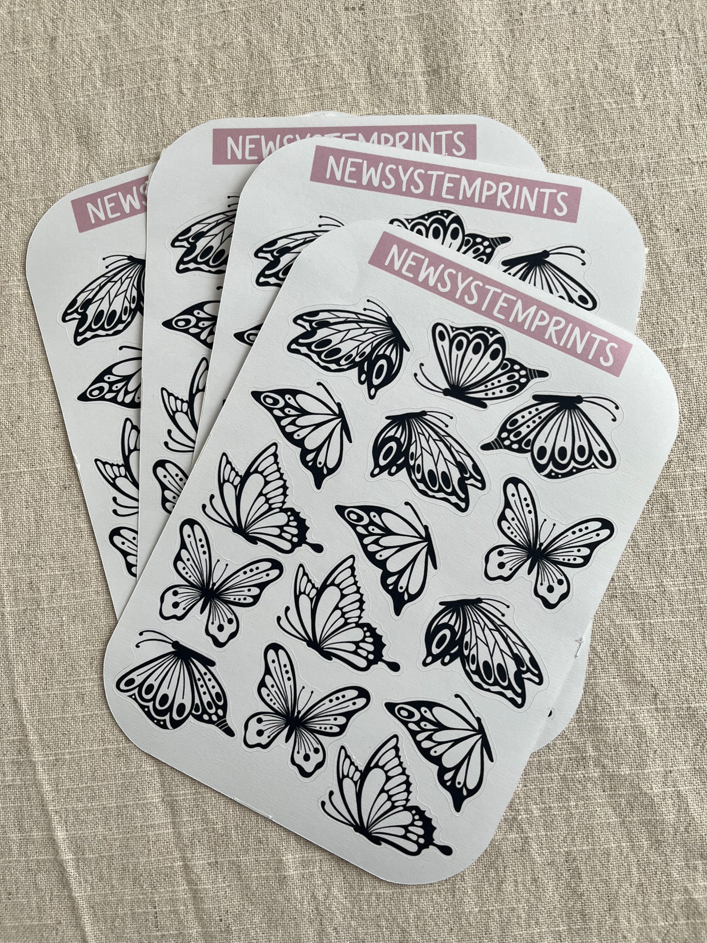 60 Butterfly Stickers