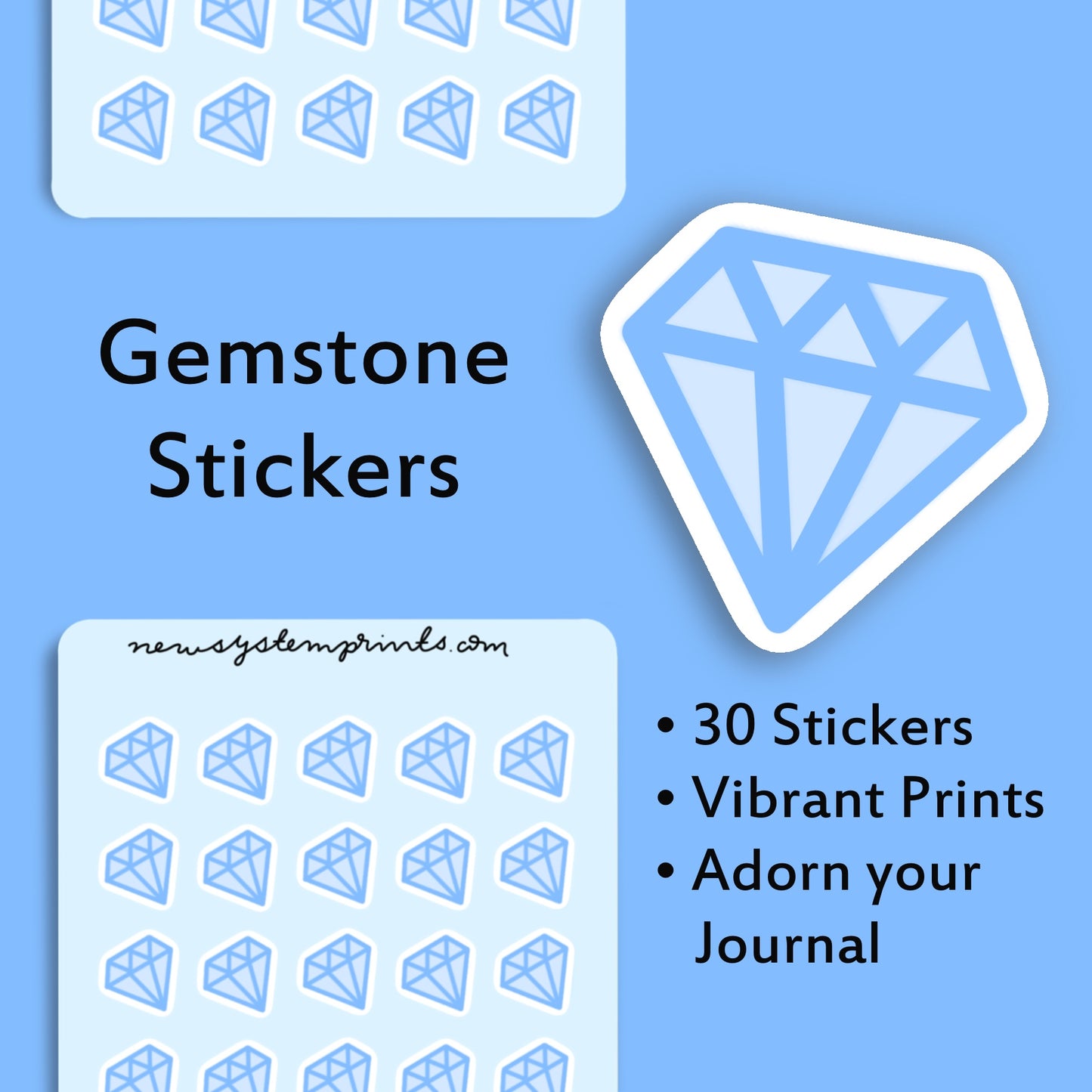 Gemstone stickers