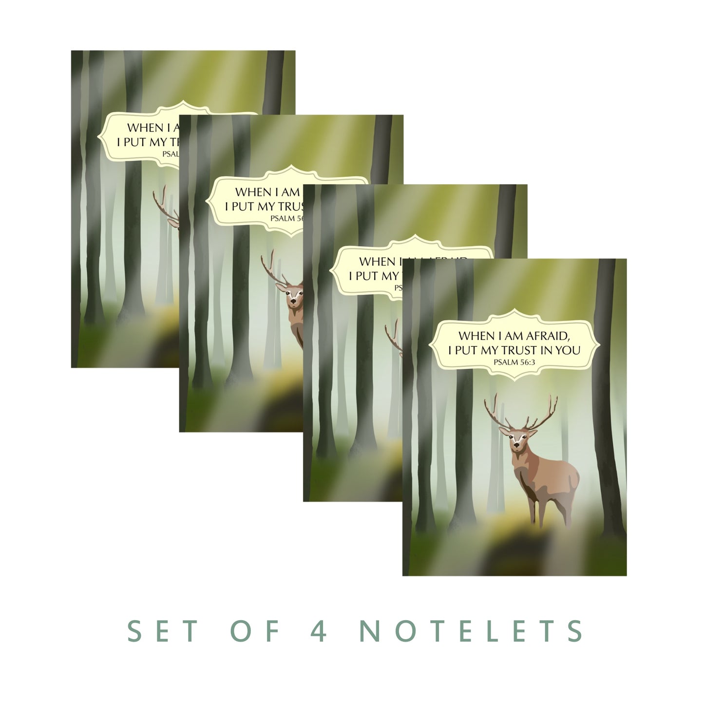 Psalm 56:3 Notelets (set of 4)