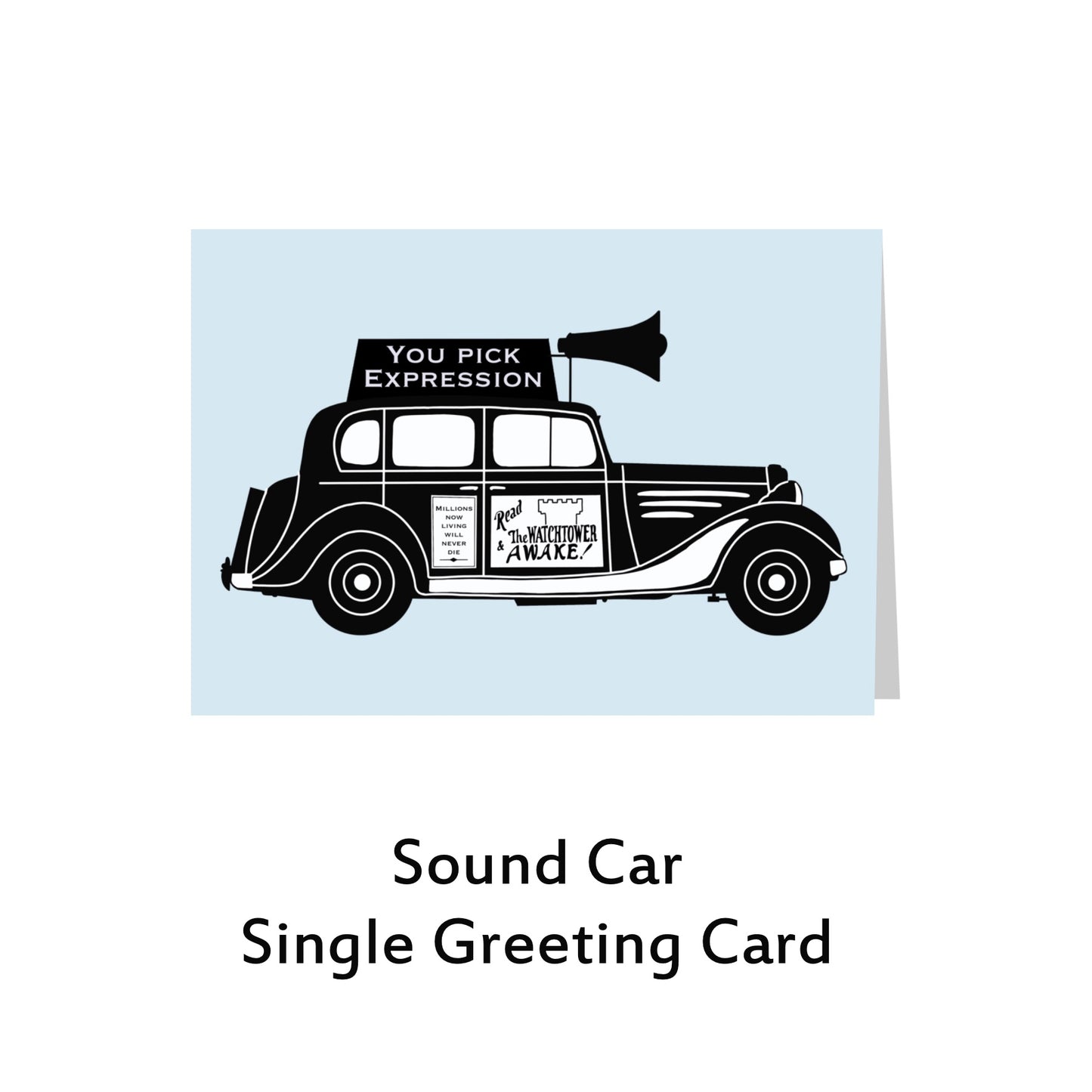 Customizable Sound Car Greeting Card