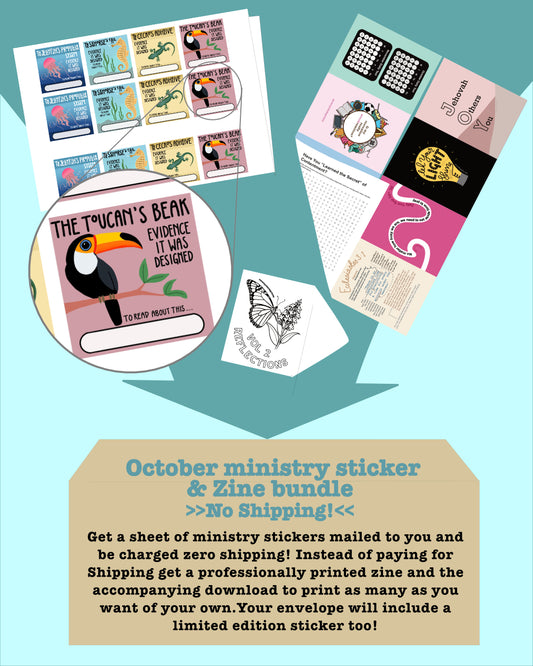 October ministry sticker & zine bundle (Free Shipping!)