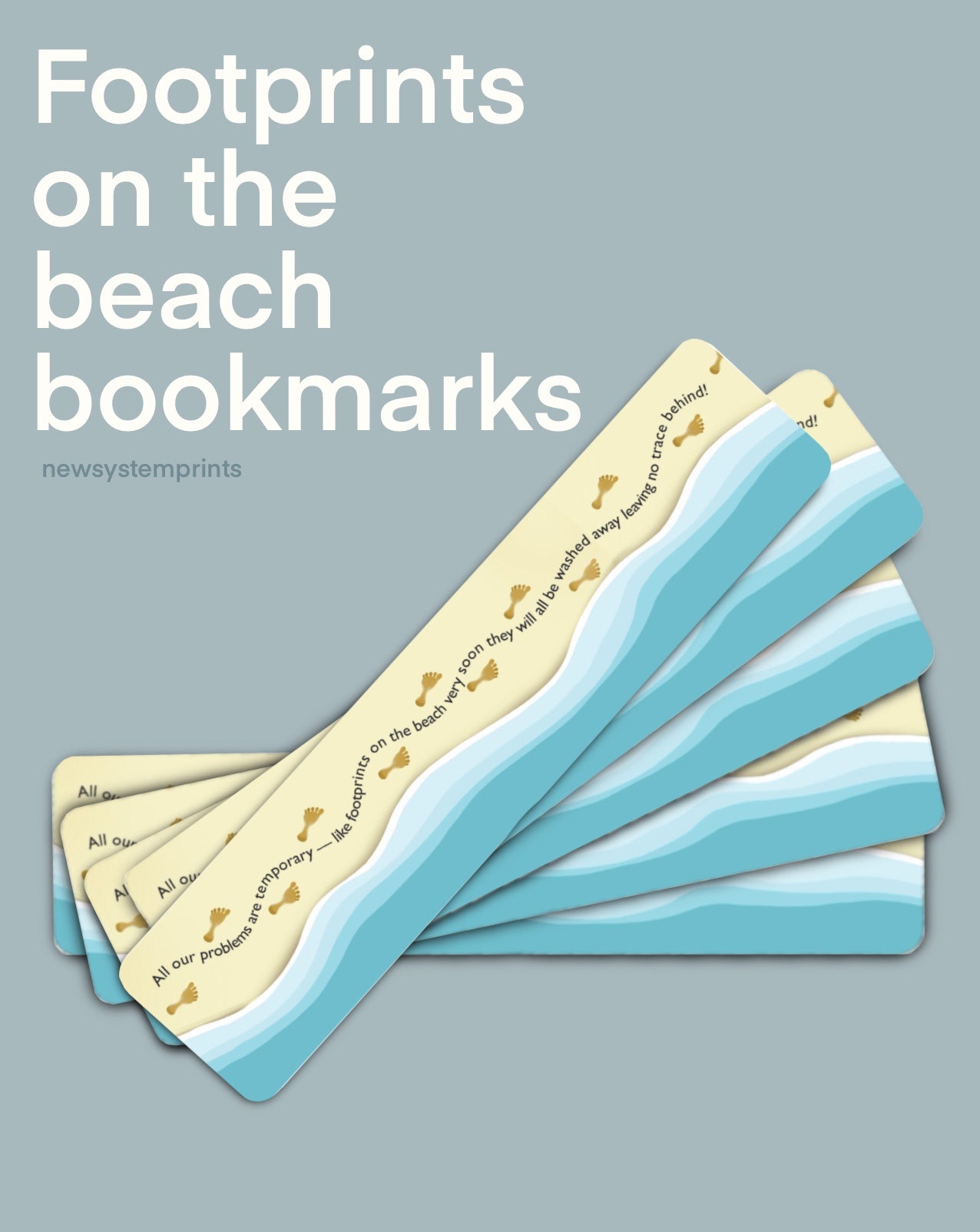 Footprints on the Beach bookmarks