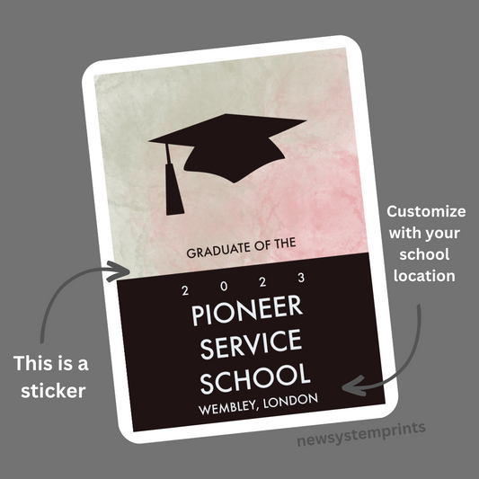 Pioneer School Sticker or Magnet (from 20 PCS)