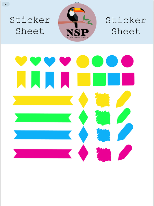 Fluorescent stickers for your Planner***