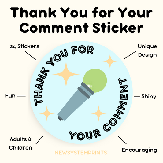 Thank You for Your Comment Sticker