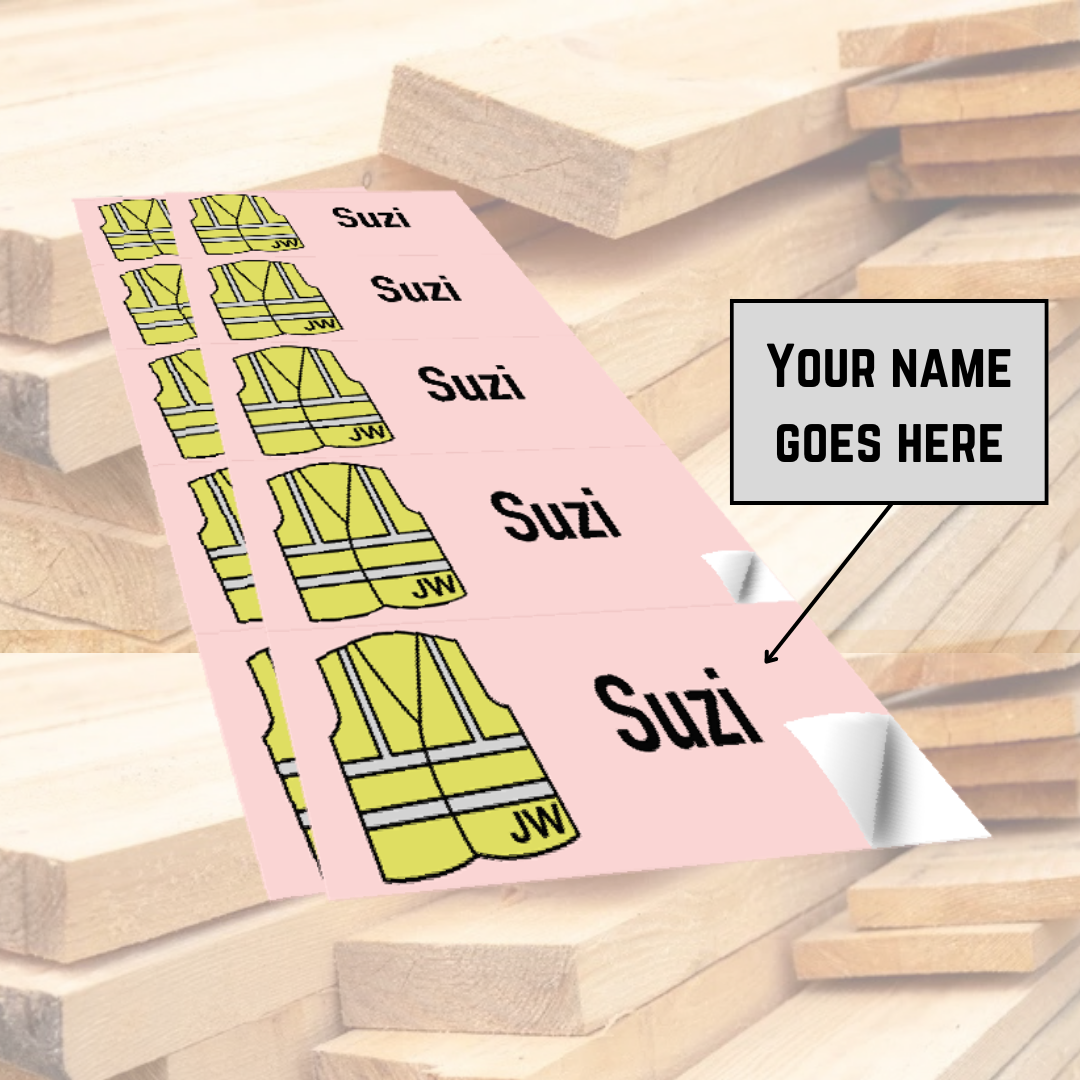 Construction Name Tags & FREE Lapel Cards